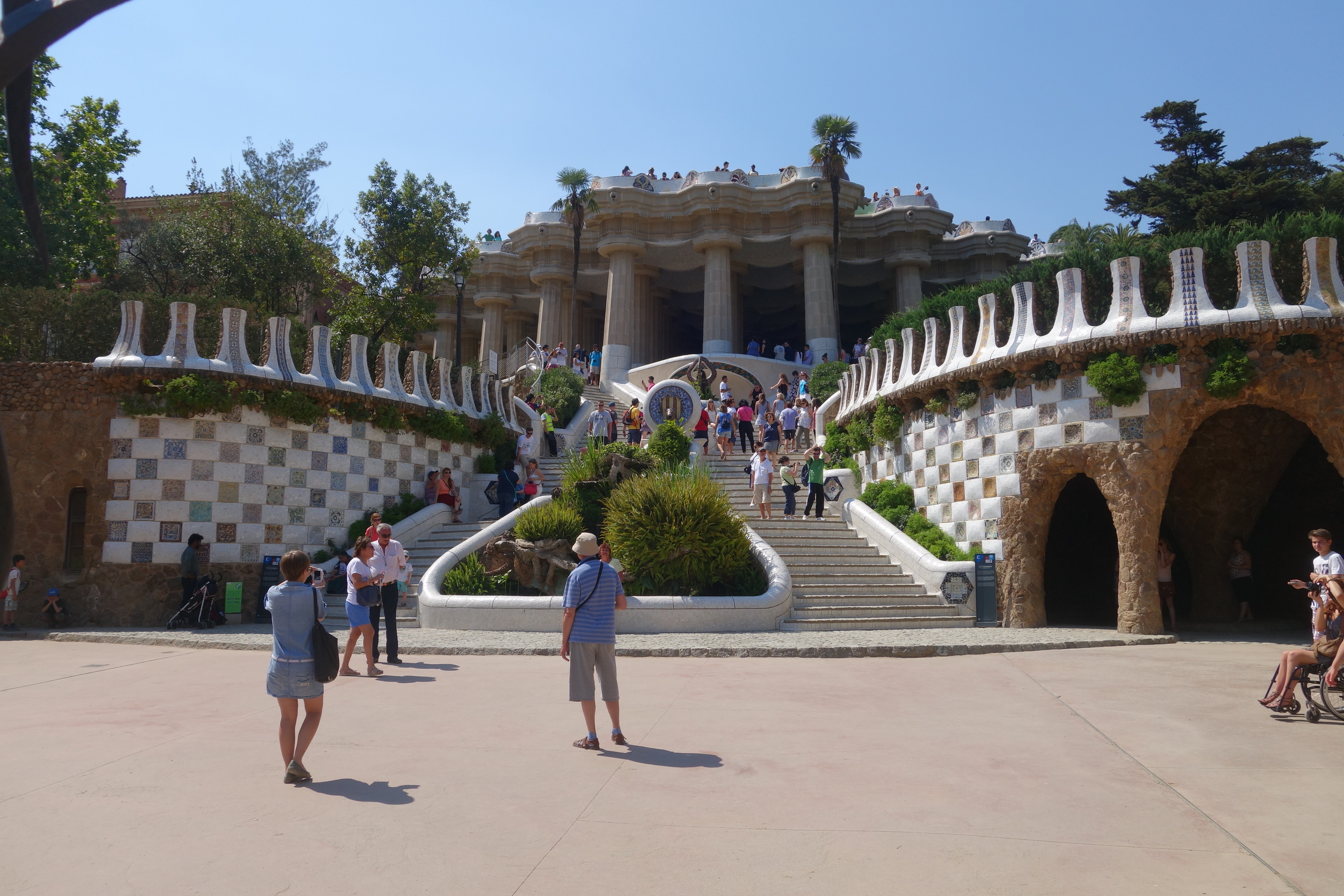  This photo of Park Guell was taken by inserting my camera through fence bars since I couldn't actually enter... 