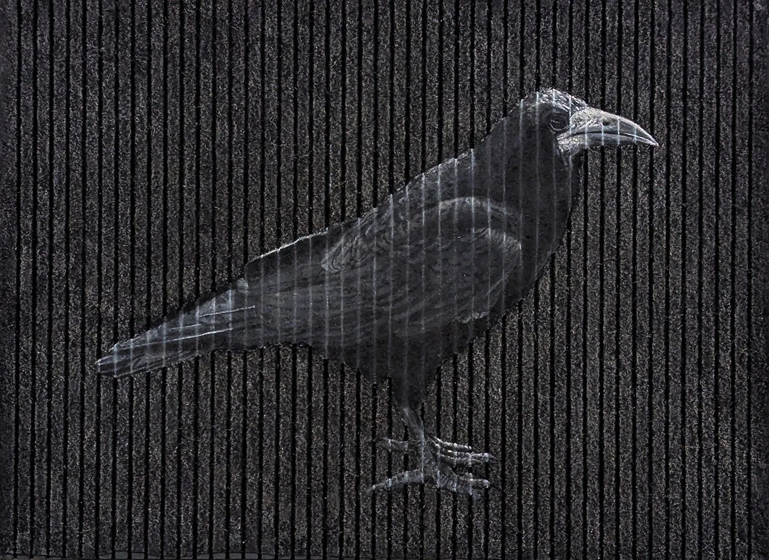 Shelby Prindaville's painting of a rook on a felt letter board.