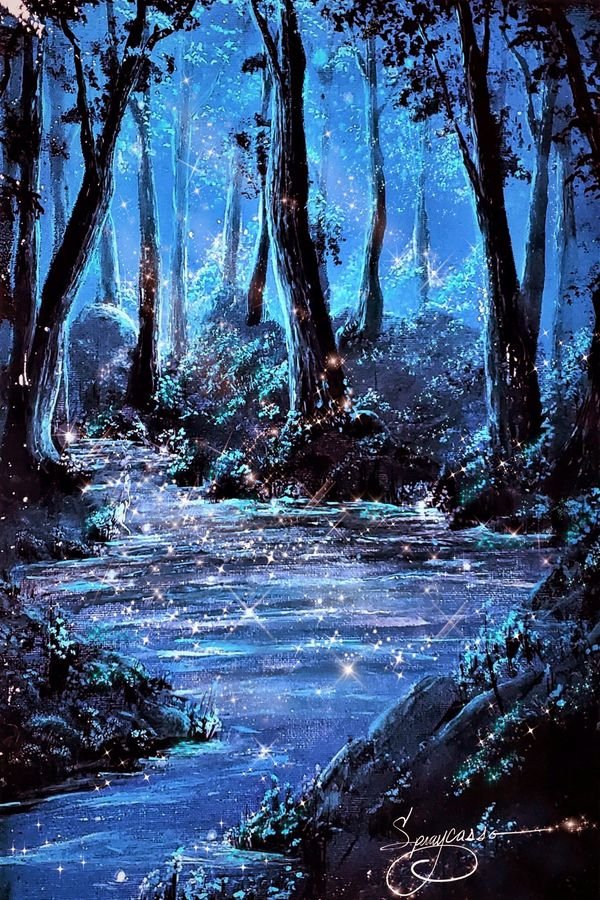 Mystic Blue Trees