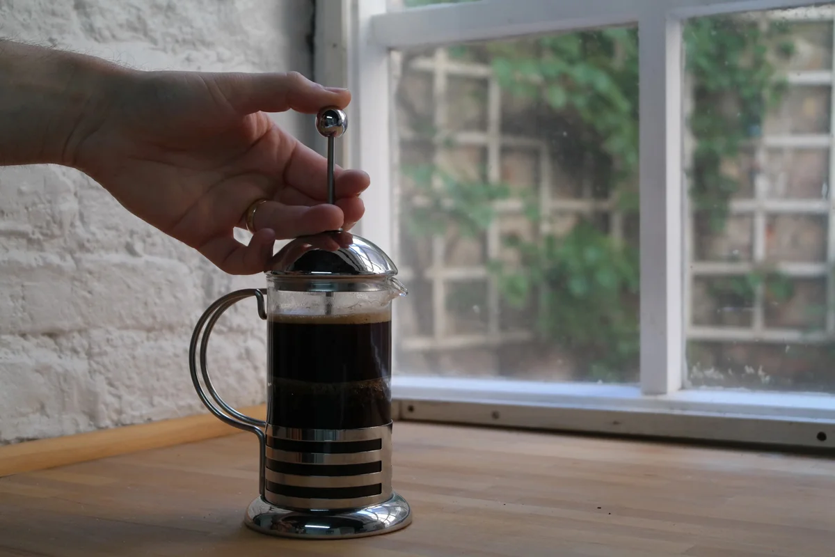 Push the plunger down. You want to feel a slight pressure whilst doing this. If there is no pressure then the grind is too course. Too much pressure signifies too fine a grind. If you chose option 3 above you will not feel pressure.