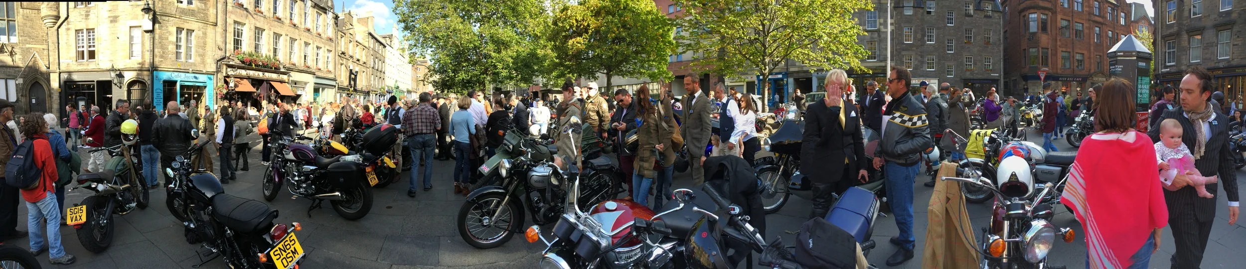 The Distinguished Gentleman's Bike Ride We took part in this years bike ride raising money for Prostate Cancer, dressed as a distinguished gentleman and riding a Norton Commando 850. The Scottish rides have raised over £14600. Luckie Beans managed to raise £100 toward this good cause. Thanks to all who sponsored us.