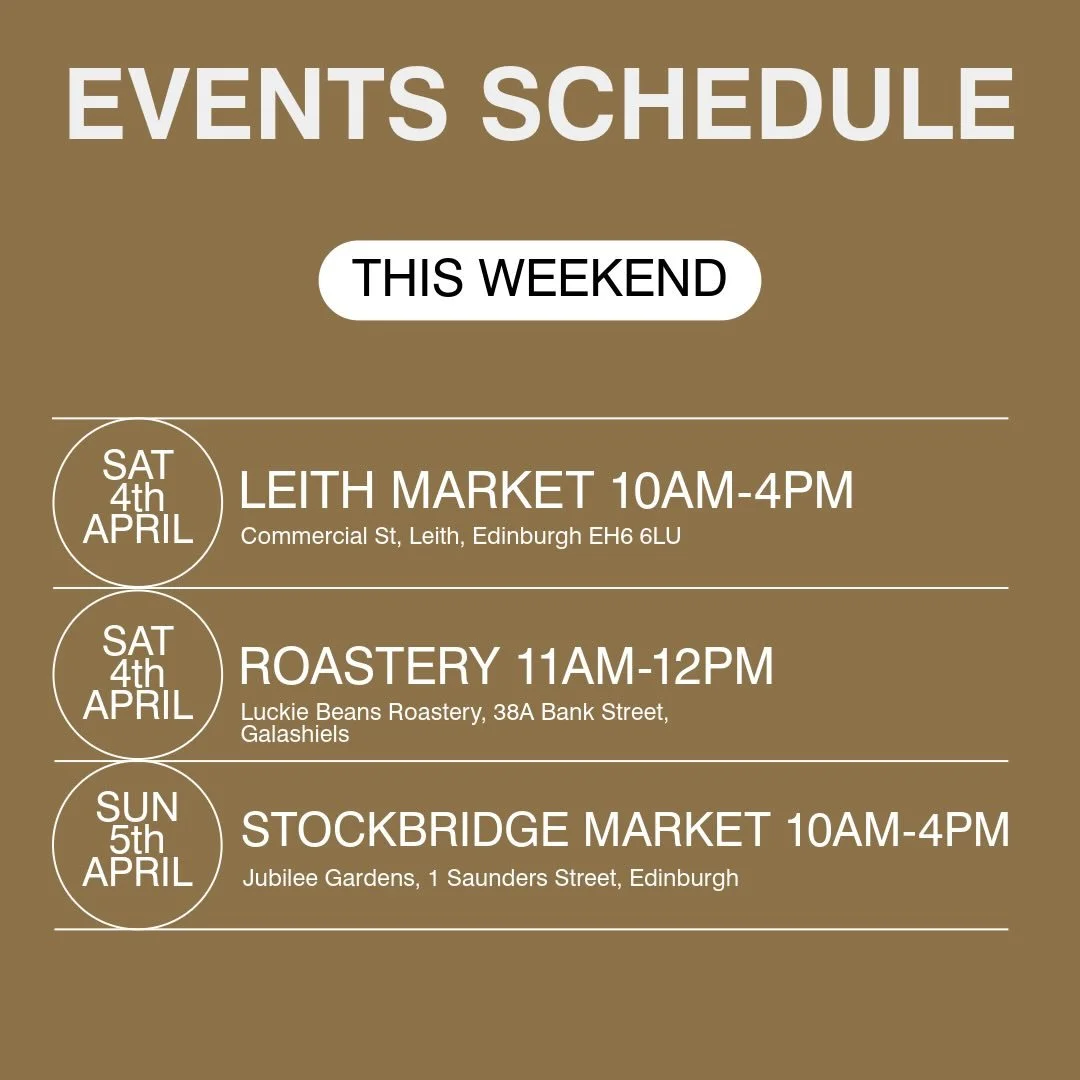 Where can I get my #LuckieFix this weekend?
See above!
Head to Gala this weekend, grab a coffee from us between 11-12 then head to @galashiels_theheartlandmarket and check out the gorgeous traders. There&rsquo;s also other activities happening in the