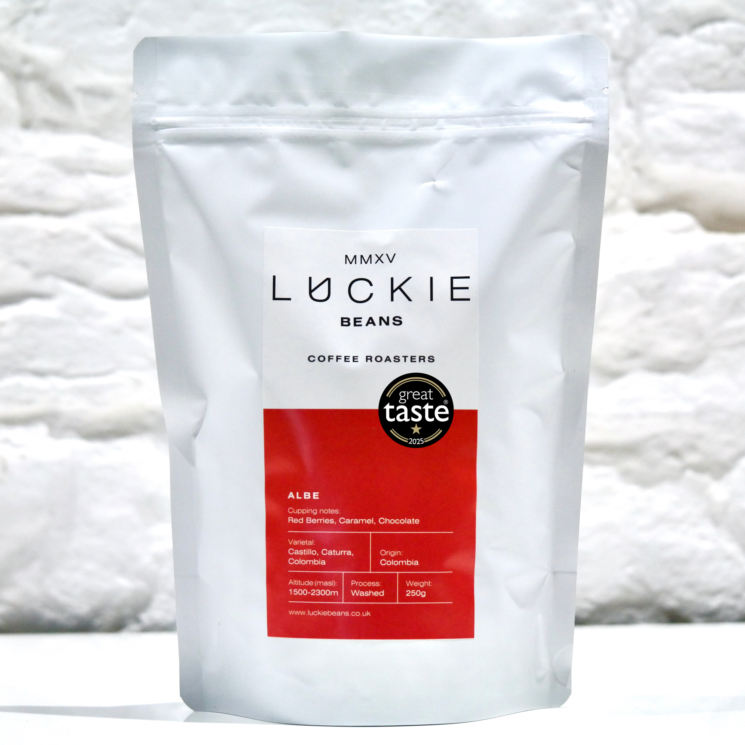 Albe coffee with 2025 Great Taste Award