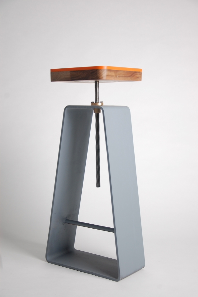  Låda bar stool  The låda range is inspired by pre rolled stock such as box section. The use of mix materials creates a conversation due to the contrast it creates in colour and texture. The simple clean geometric shapes allow for the materials to be