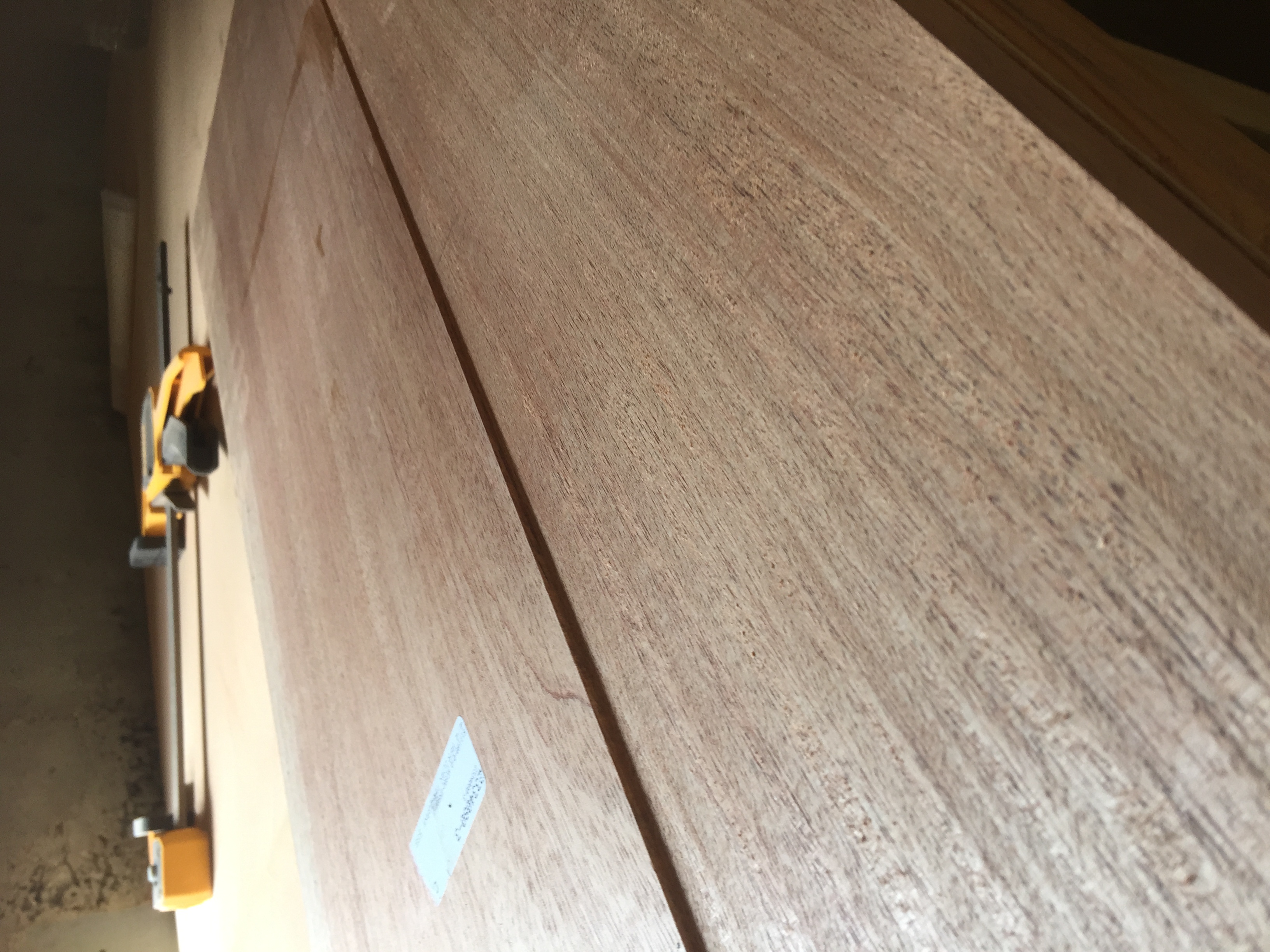 The warped wood resulted in quite the height difference
