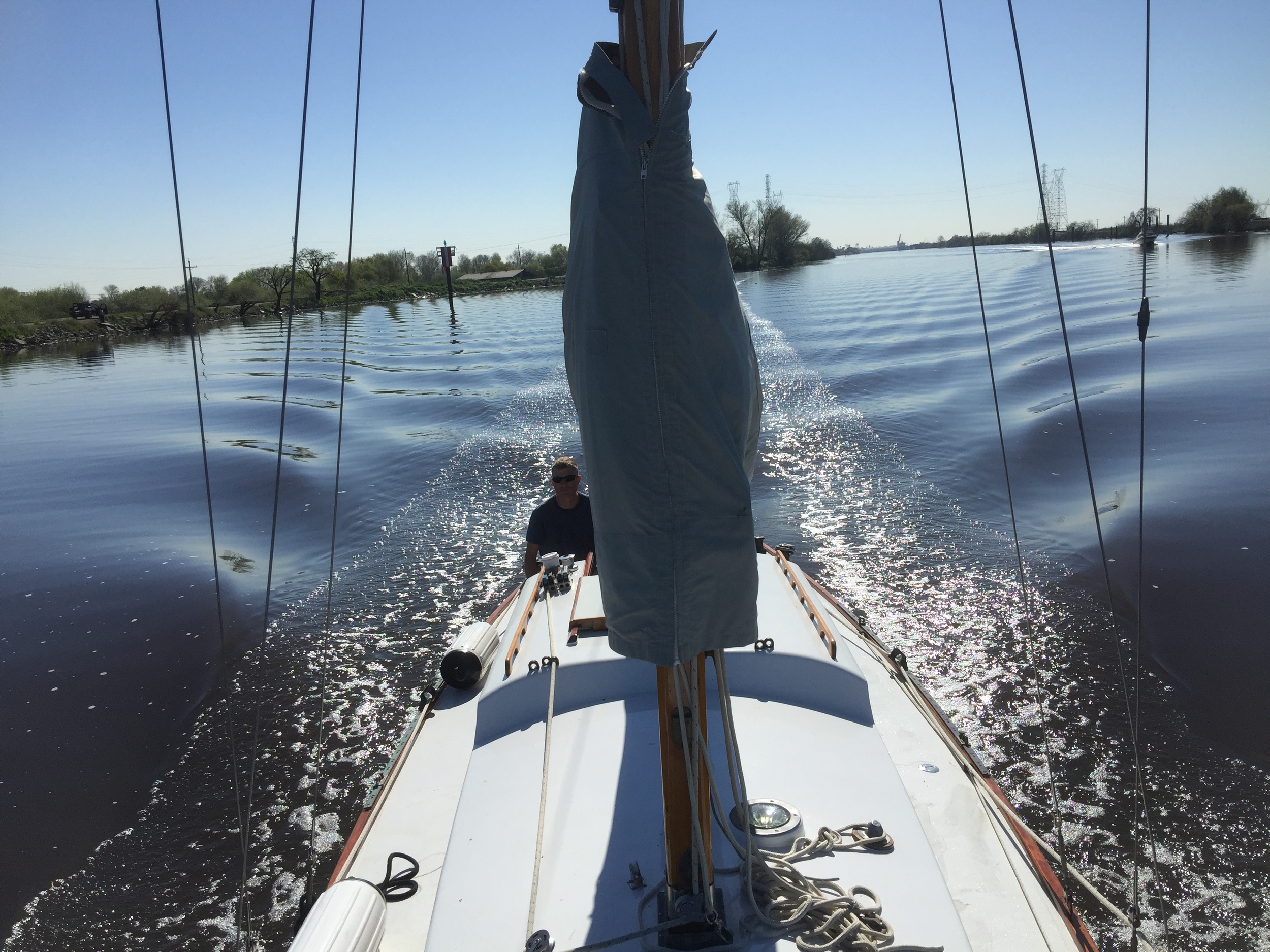 Early on in the trip...No wind so motor city