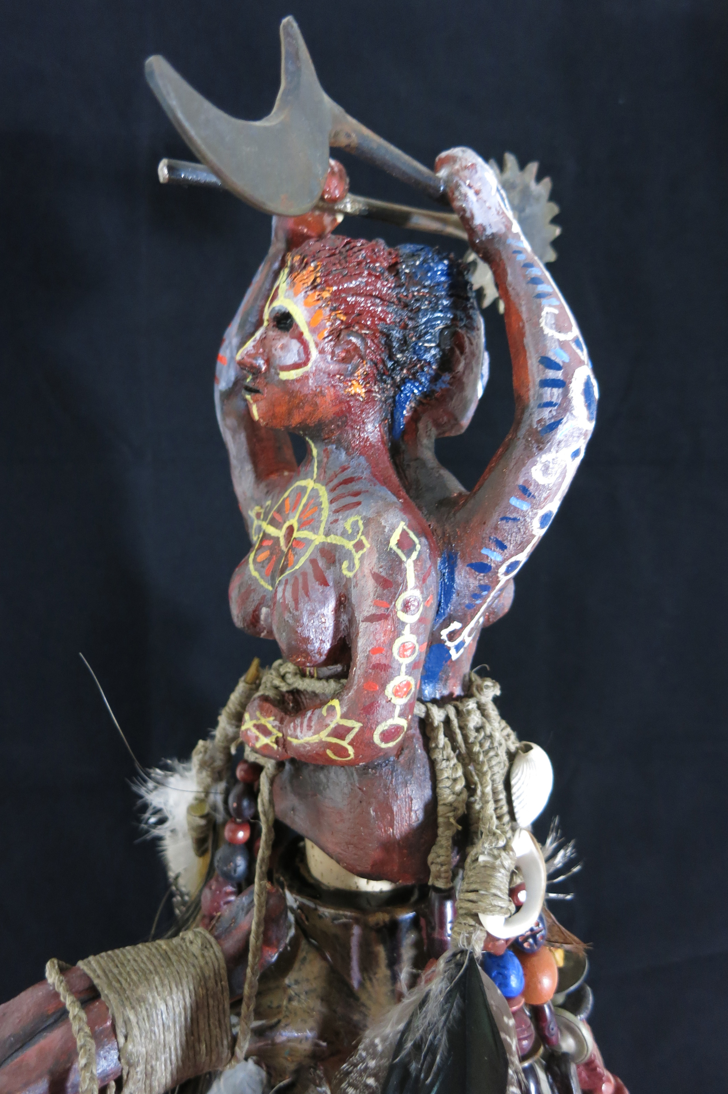 Vodou Jug Art: Marasa – Top sculpture with cork base
