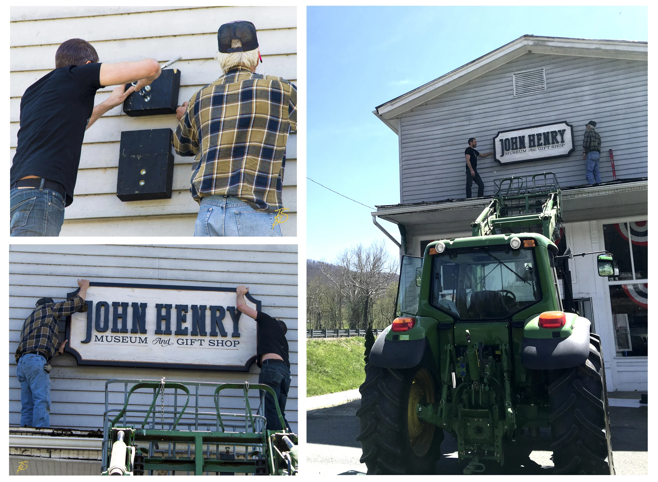 John Henry Signage Install