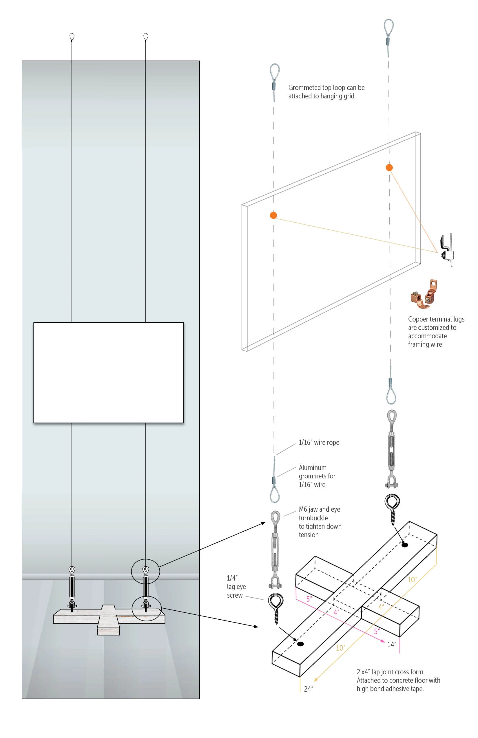 Custom wire hang, 2017