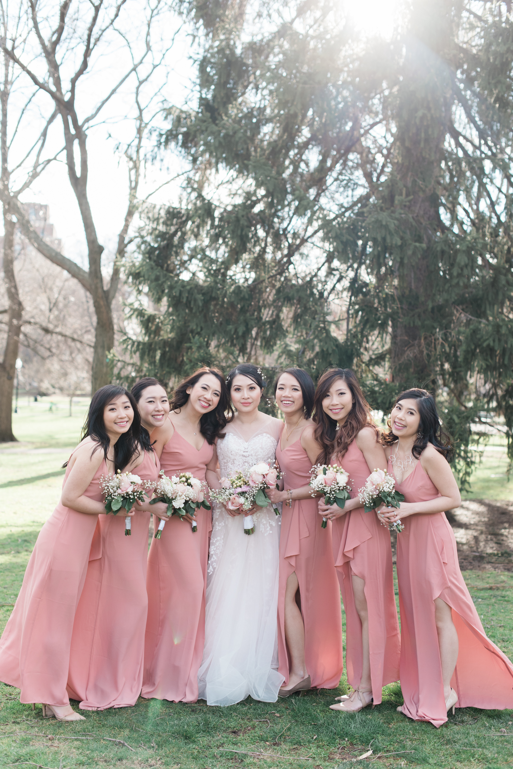 Bridesmaids portraits in Boston