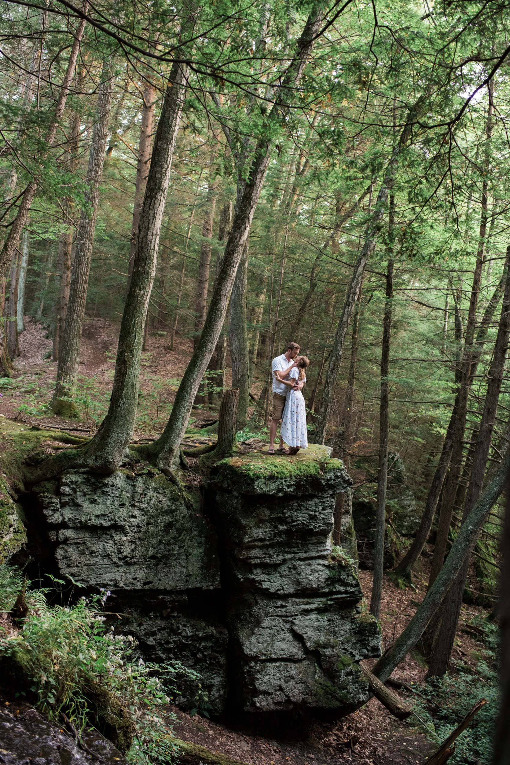 Kim & Dan's Forest Portrait Session | New England Wedding Photographer