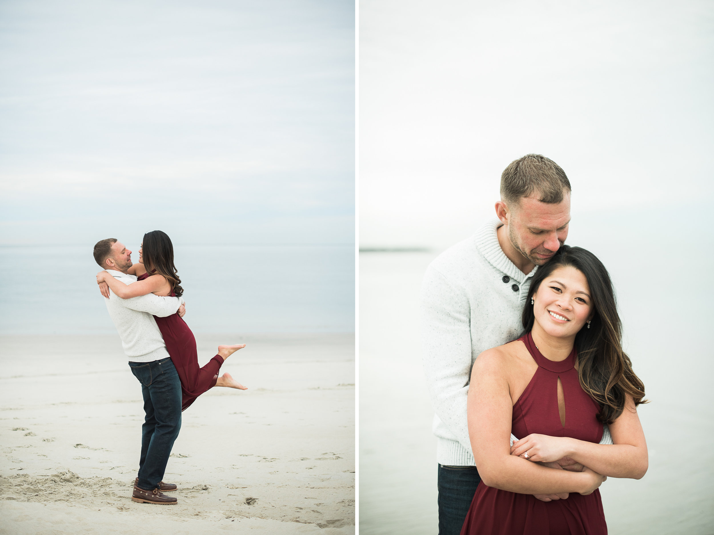 Massachusetts Beach Engagement Photos