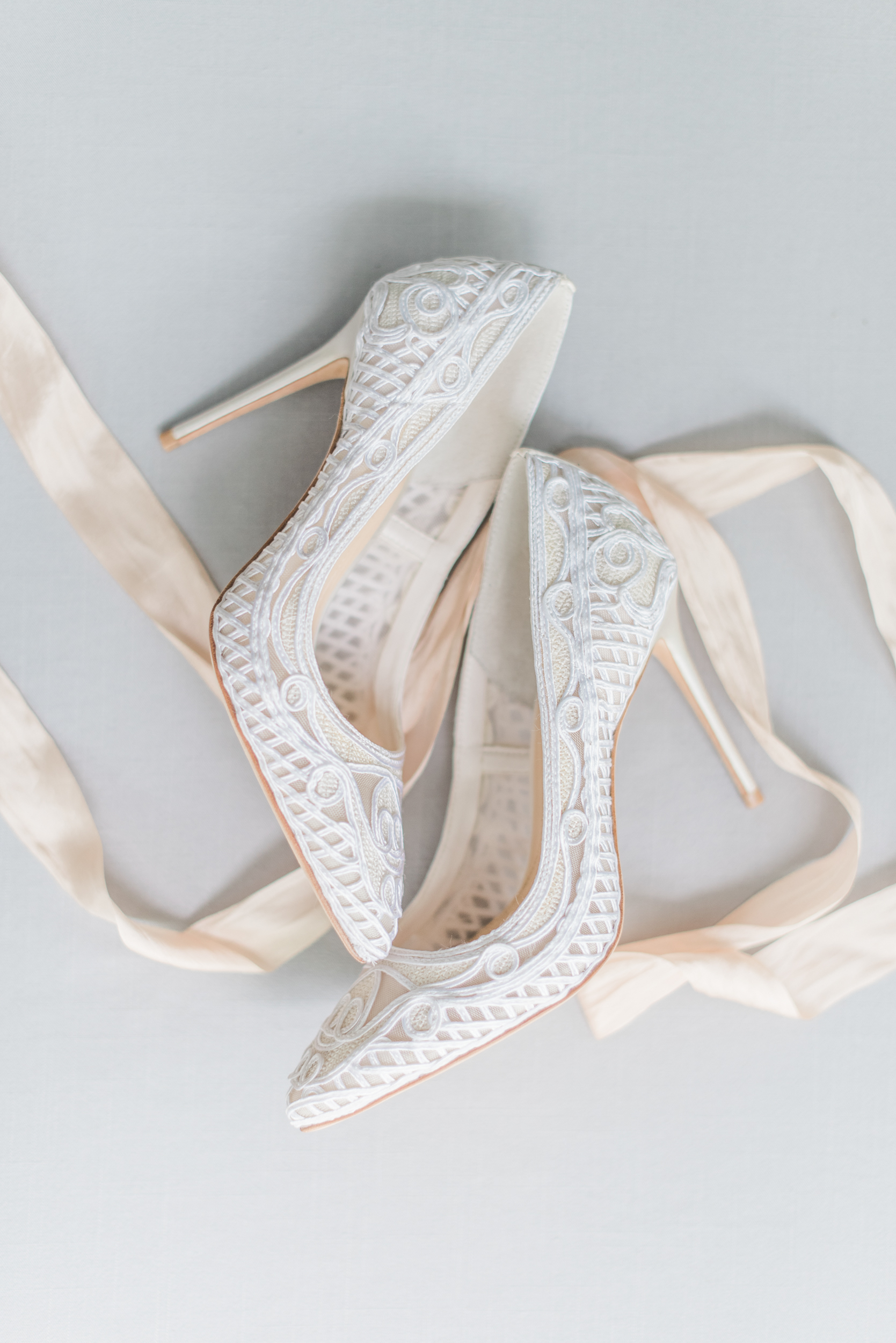 White Lace Bridal Heels 