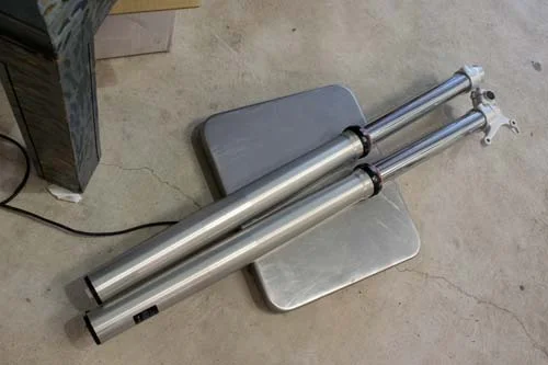 Weighing the new fork.
