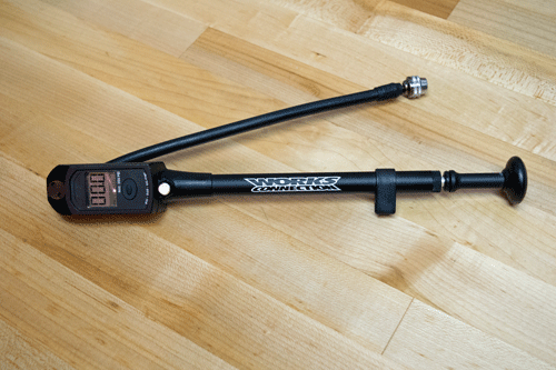 300 psi shock pump. Get used to carrying one of these.