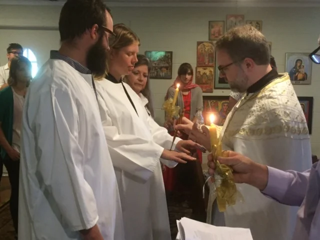 Baptism &amp; Chrismation of Caleb and Jacki Rexford