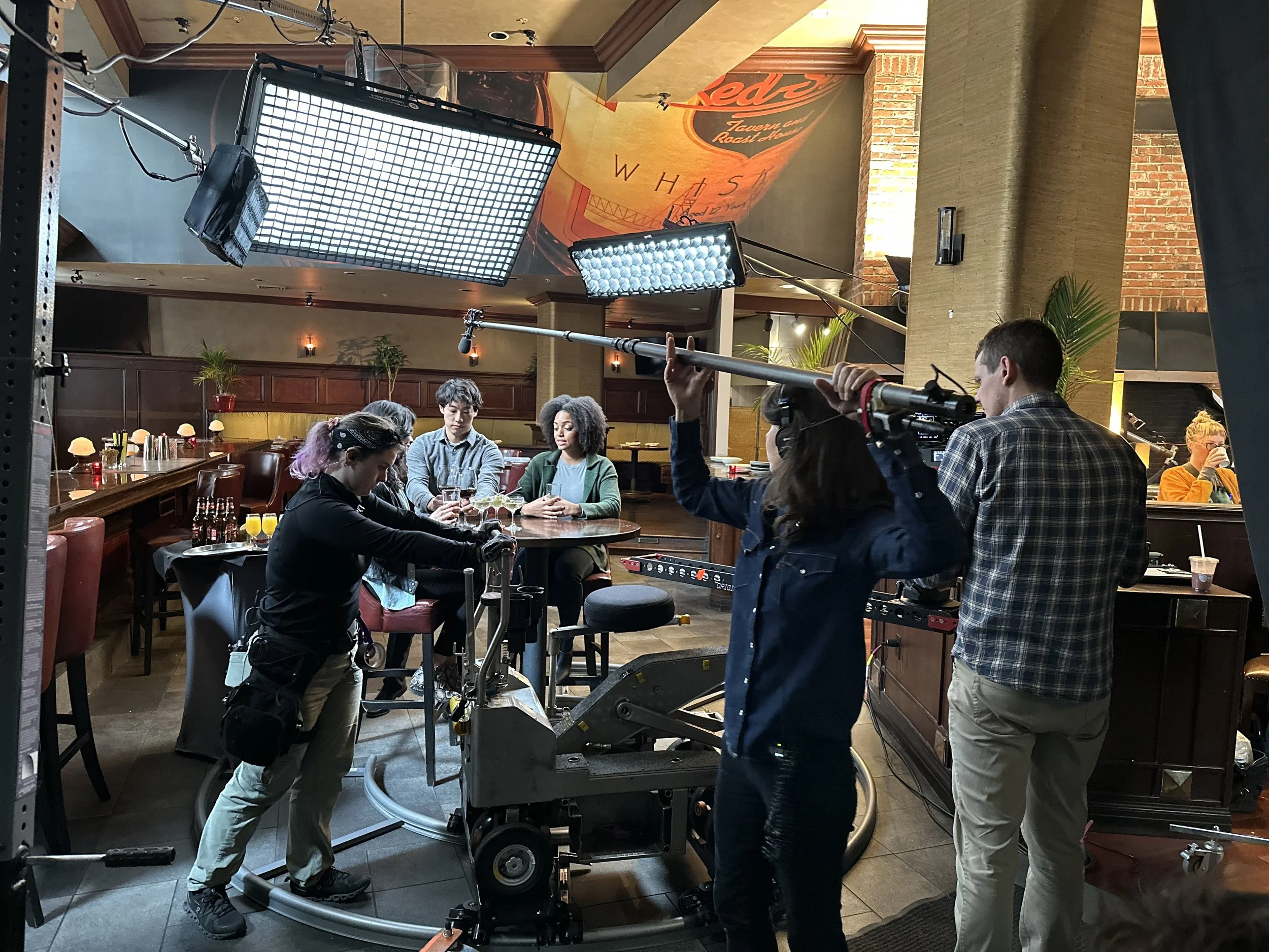 Behind the scenes - bar lighting set up 