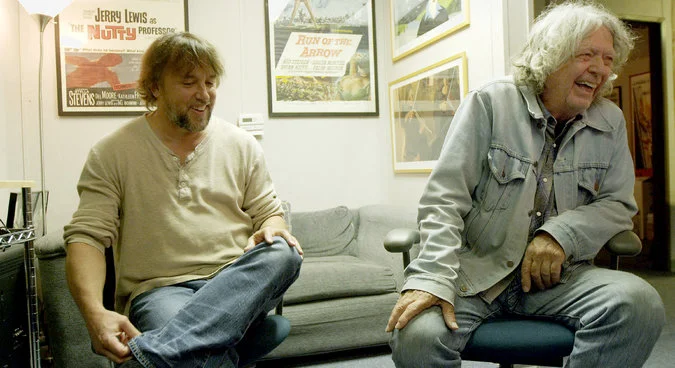 Filmmakers Richard Linklater and James Benning in Gabe Klinger's documentary Double Play (2013)