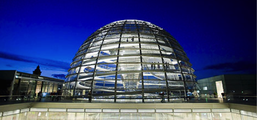 Glass roof of Germany’s Parliamentary Building