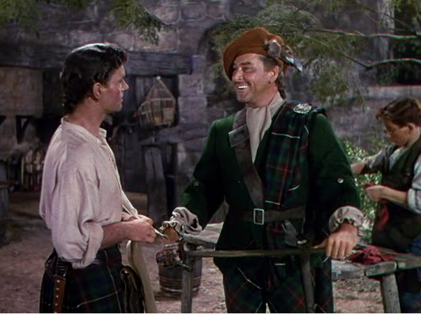 Errol Flynn's performance as Master Jamie represents a major departure from the character in Robert Louis Stevenson's novel