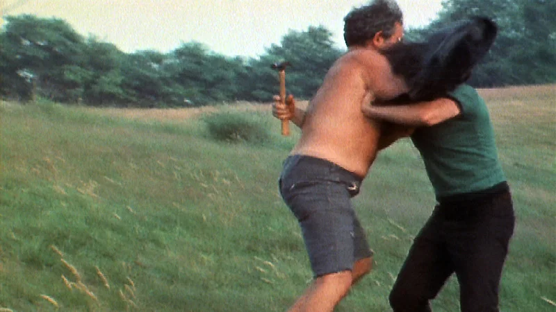 The infamous conclusion of Maidstone, in which Rip Torn carries out an unsimulated attack on Kingsley/Mailer