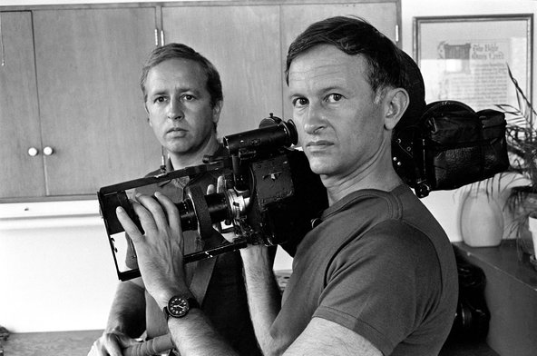 Albert Maysles (right) with his brother David