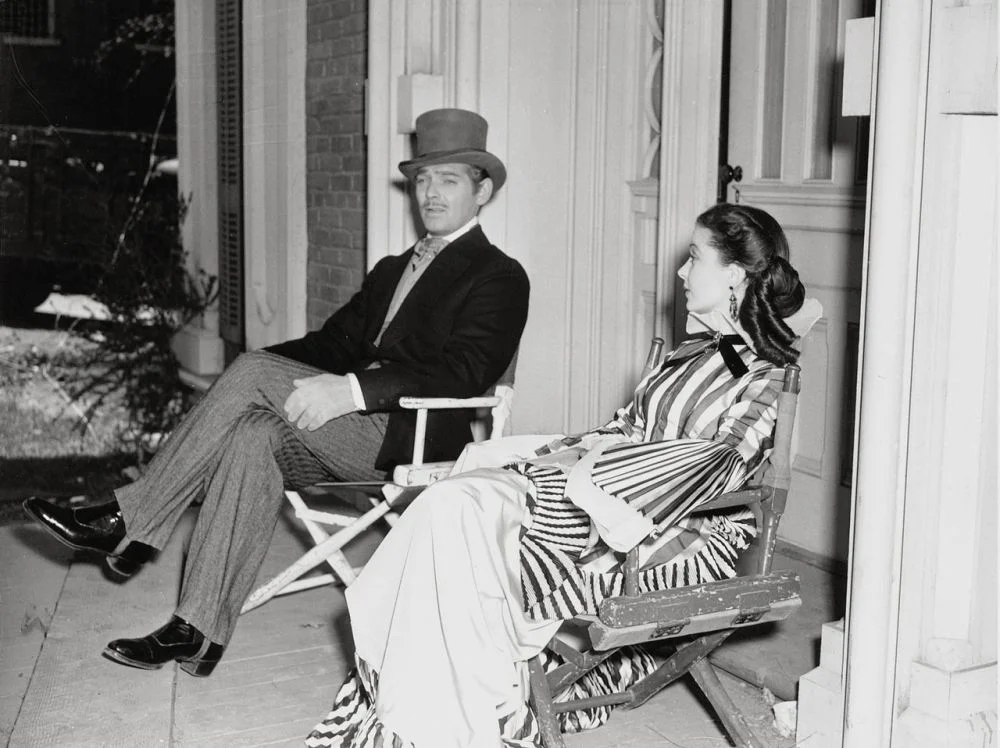 Vivien Leigh, Clark Gable, and Fleming on the set of Gone With the Wind