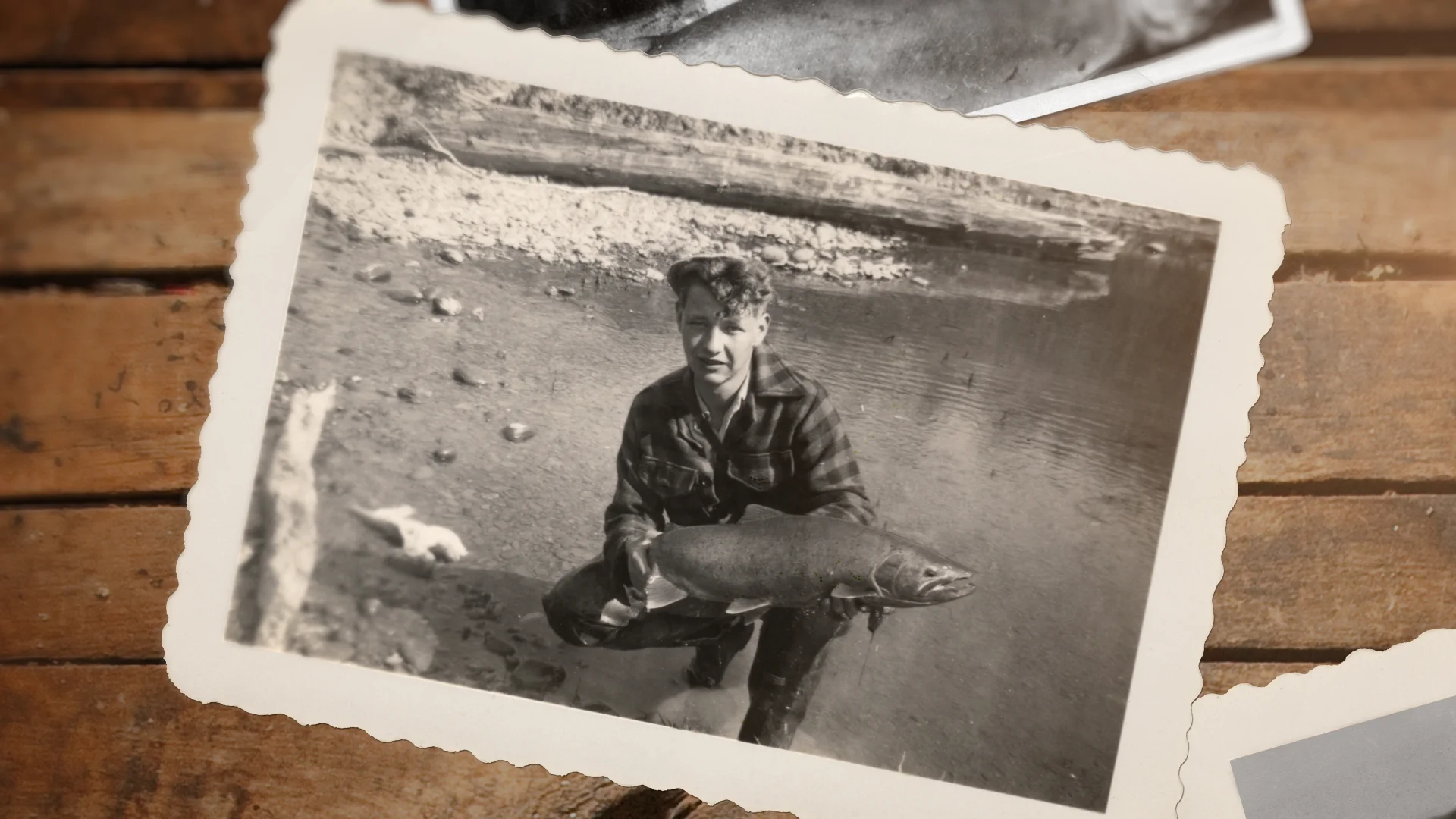 Dick Goin shows off a prize catch in The Memory of Fish.