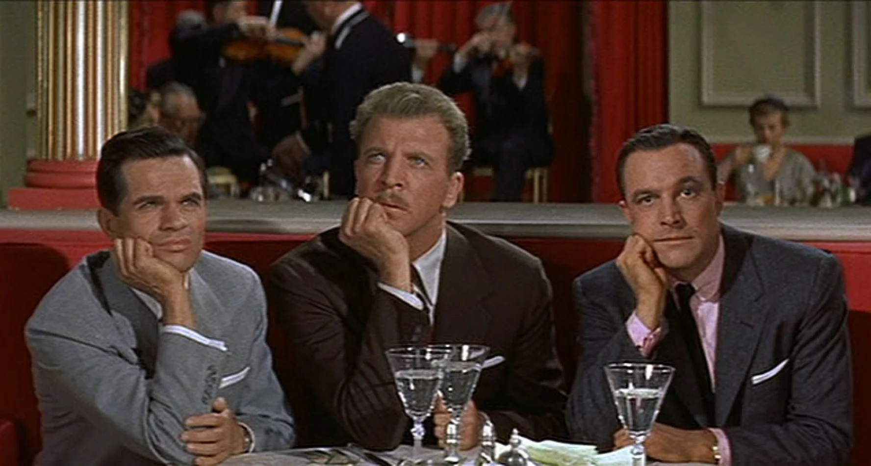 Michael Kidd, Dan Dailey, and Gene Kelly in the MGM musical, It’s Always Fair Weather (1955).