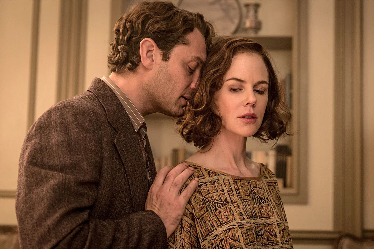 Jude Law as Thomas Wolfe and Nicole Kidman as Aline Bernstein in Michael Grandage’s Genius .