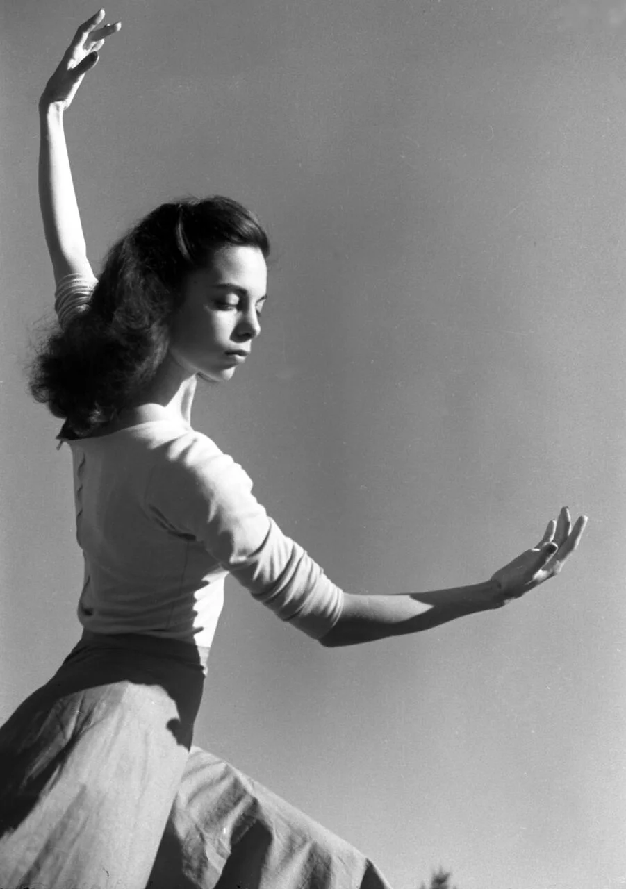A young Shirley Brimberg dancing.