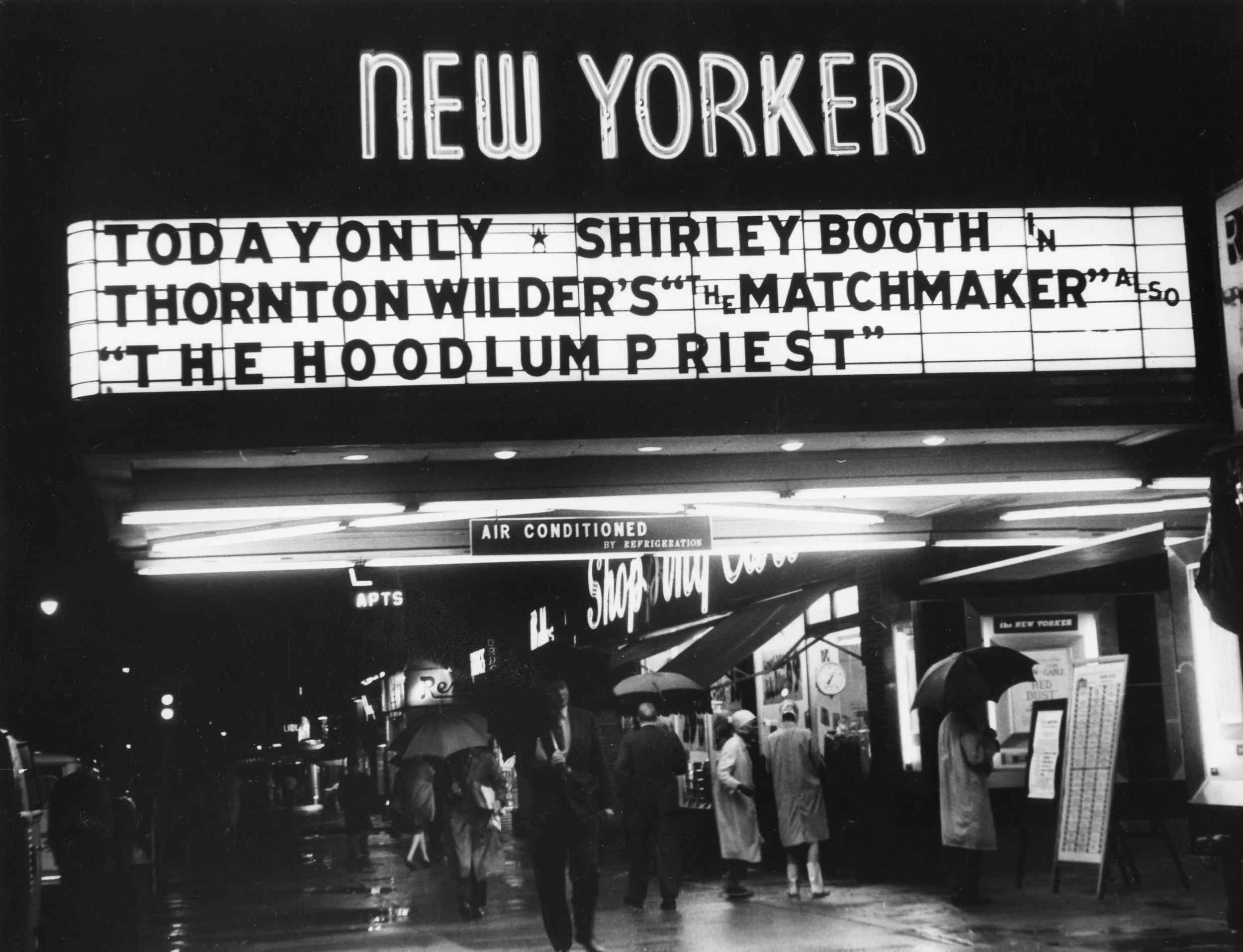 The New Yorker theater marquee. Photo courtesy of Photofest.