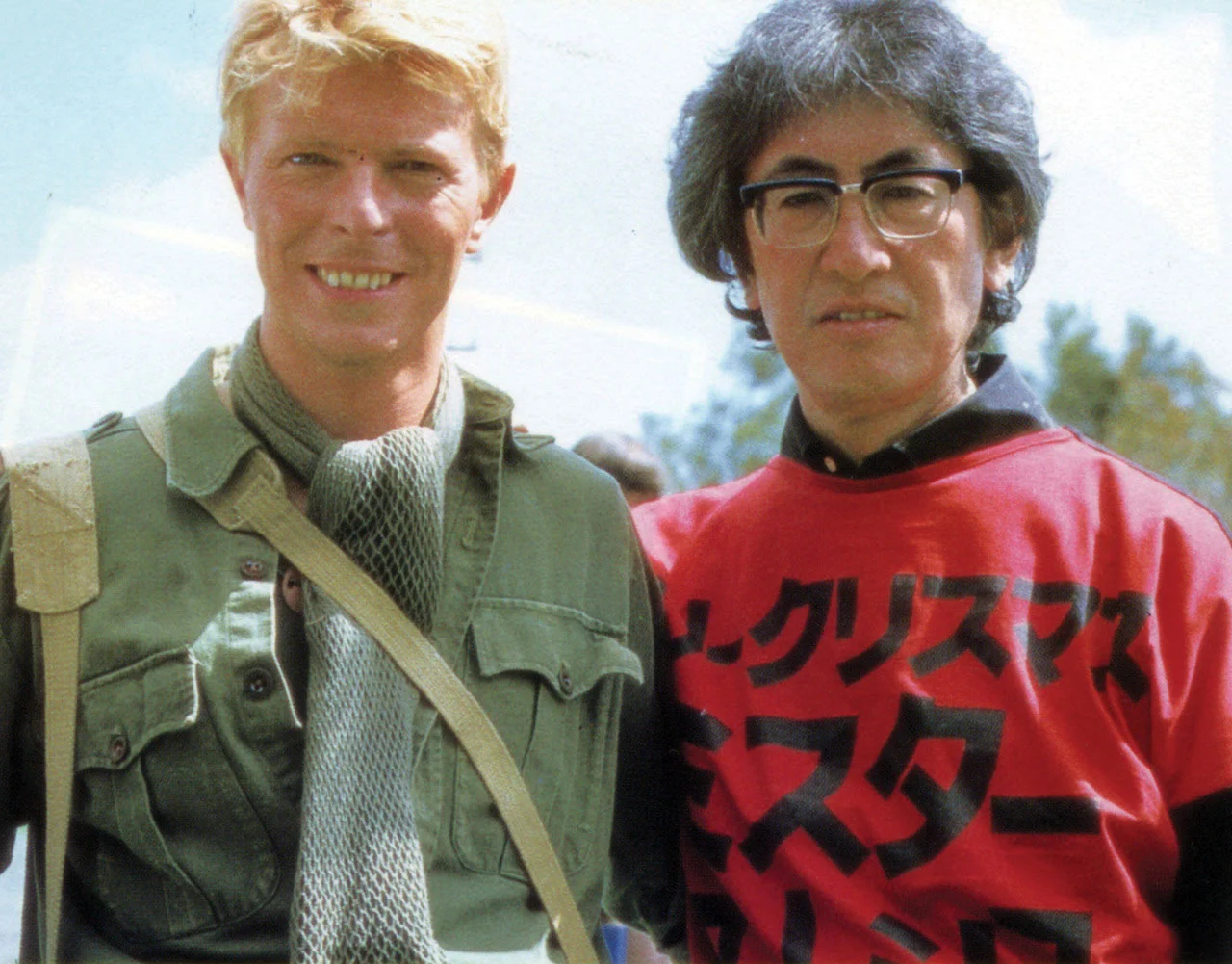 Nagisa Ôshima and David Bowie on location for Merry Christmas Mr. Lawrence (1983).