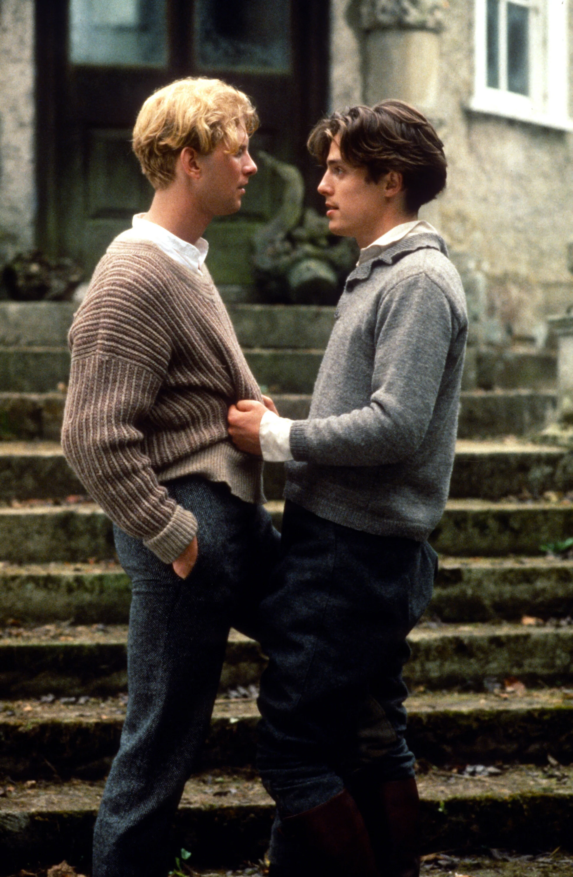 James Wilby (as Maurice Hall) and Hugh Grant (as Clive Durham). Photo courtesy of Photofest.