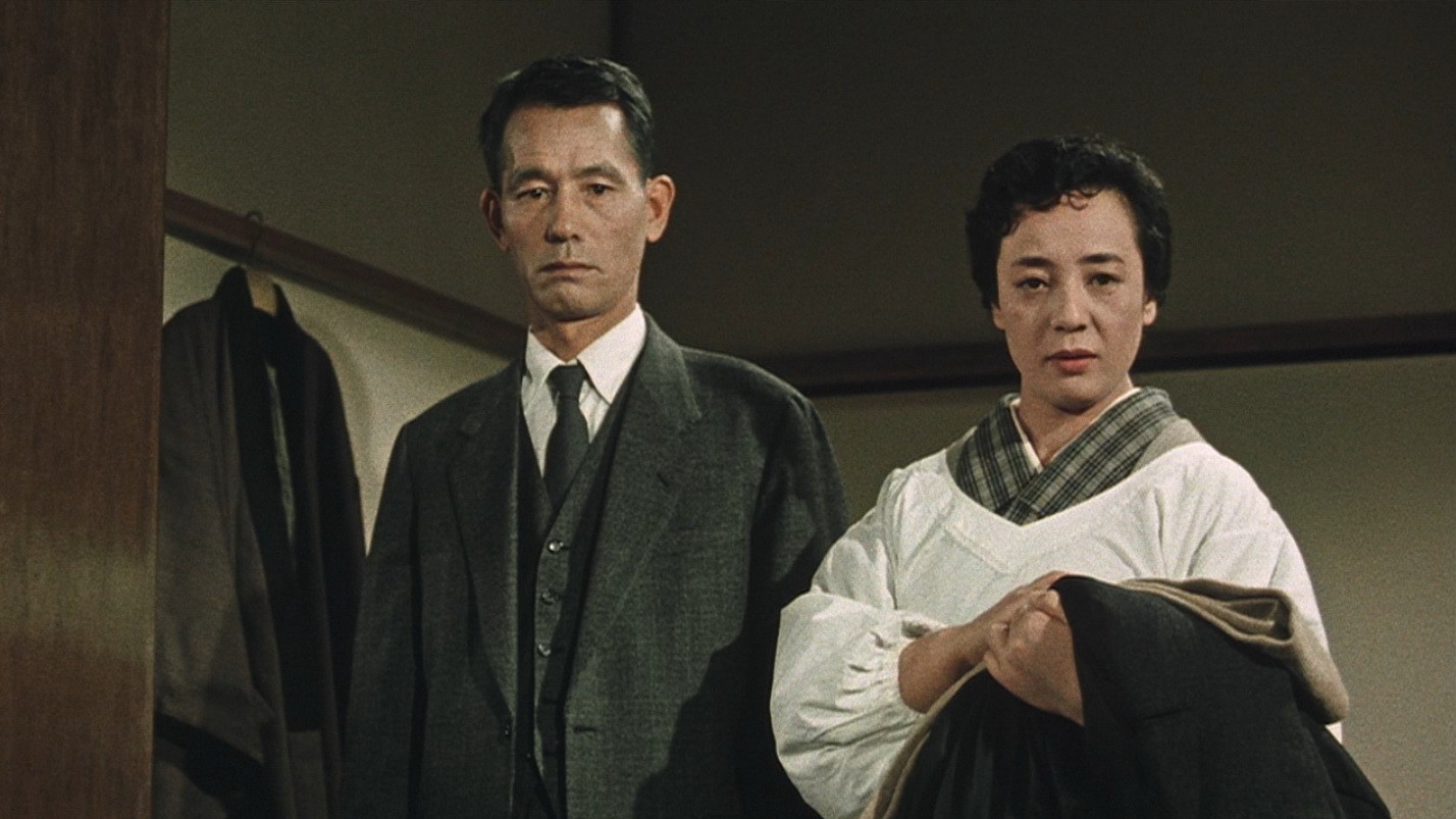 The parents of Isamu and Minoru, Mr. and Mrs. Hayashi (Chishu Ryu, left, and Kuniko Miyake), attempt to deal with the rebellious antics of their young sons.