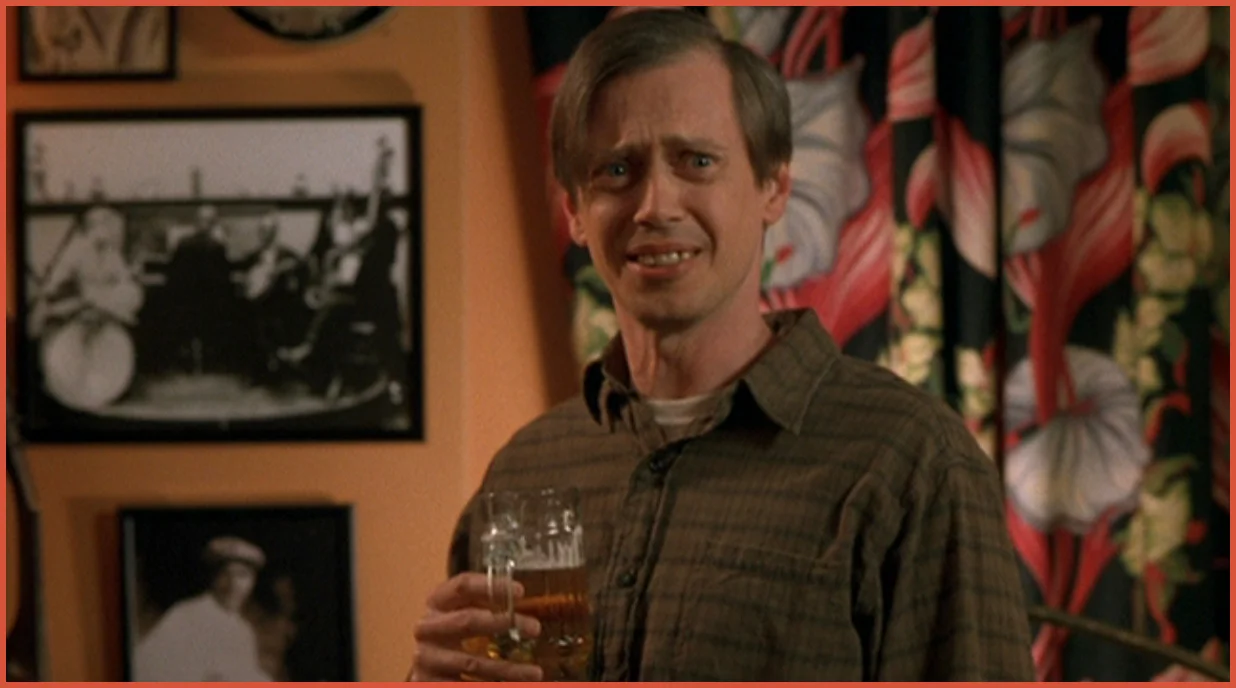 Enid initially makes fun of Seymour (Steve Buscemi), a nerdy collector of 78 rpm records.