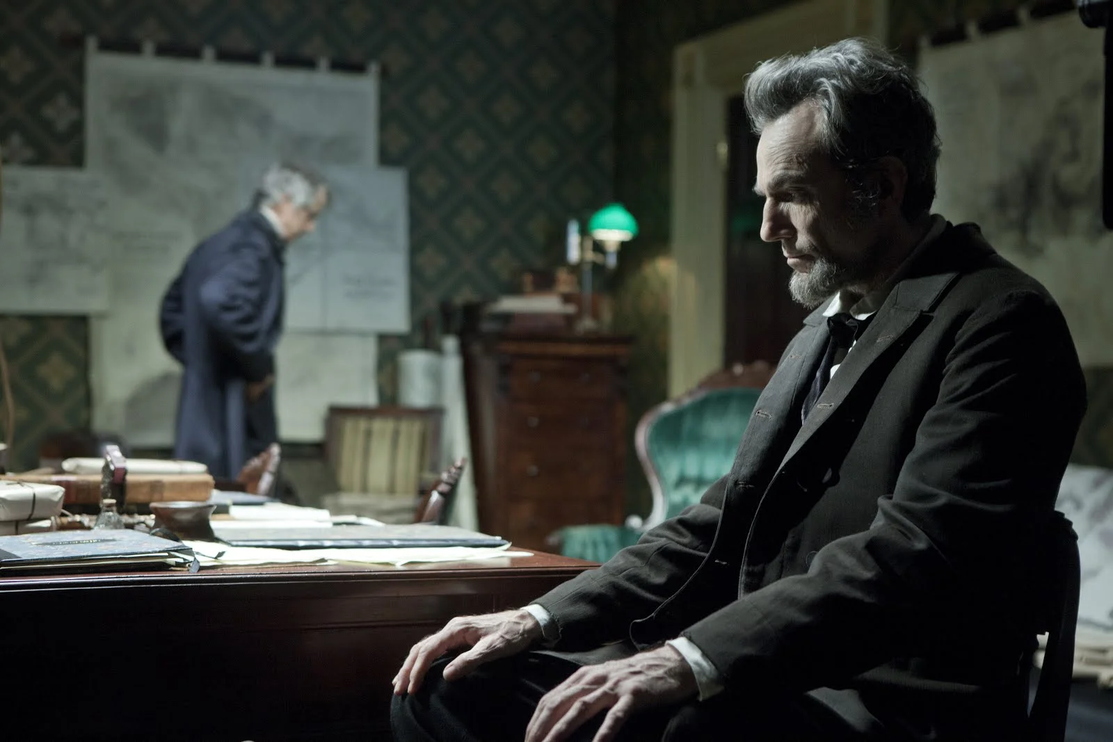 Daniel Day-Lewis as President Lincoln in Steven Spielberg's Lincoln (2012).
