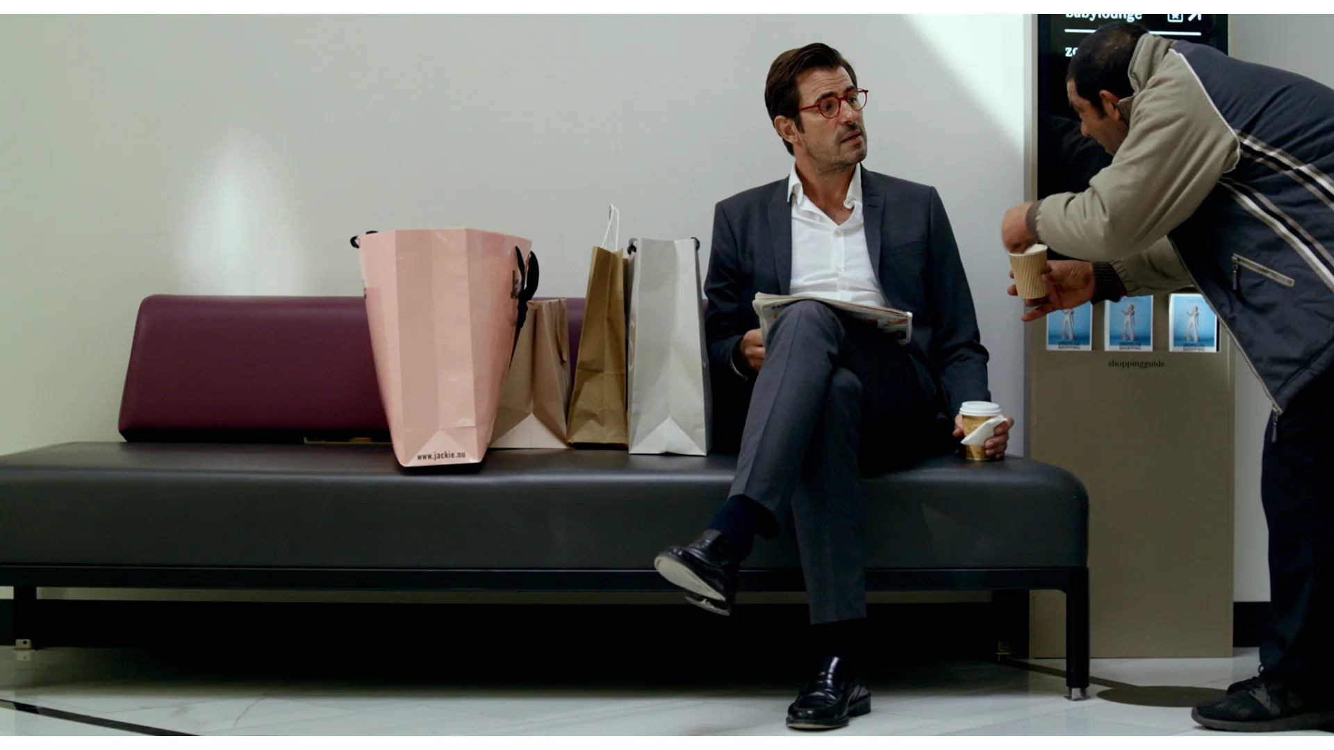 Christian (Claes Bang), a smug curator, is the central character in The Square .