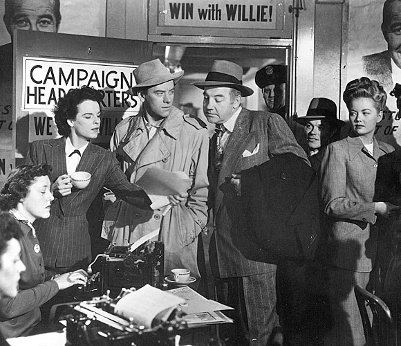The second Stark campaign, with Burden now part of the campaign team. Key staffer Sadie Burke (Mercedes McCambridge) with the cup.