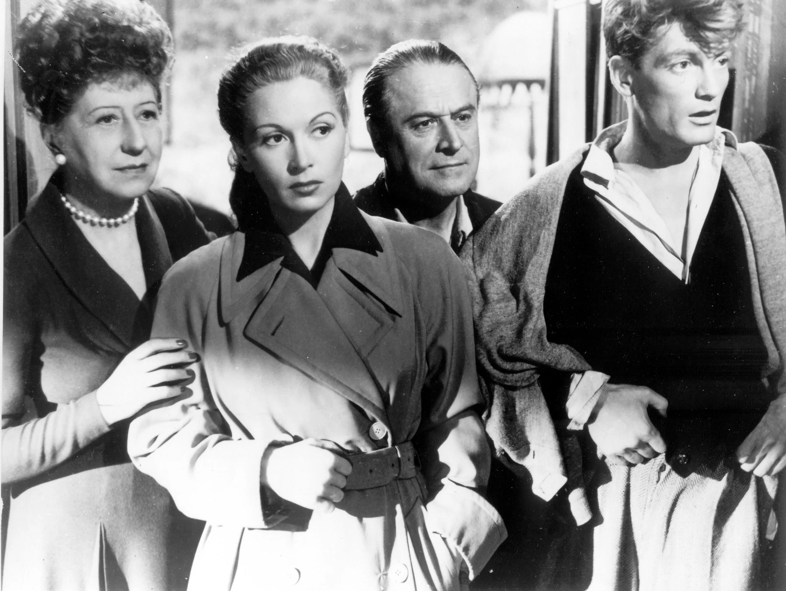 Gabrielle Dorziat as Aunt Leo, Josette Day as Madeleine, Marcel André as Georges, and Jean Marais as Michel. Photo courtesy of Photofest.