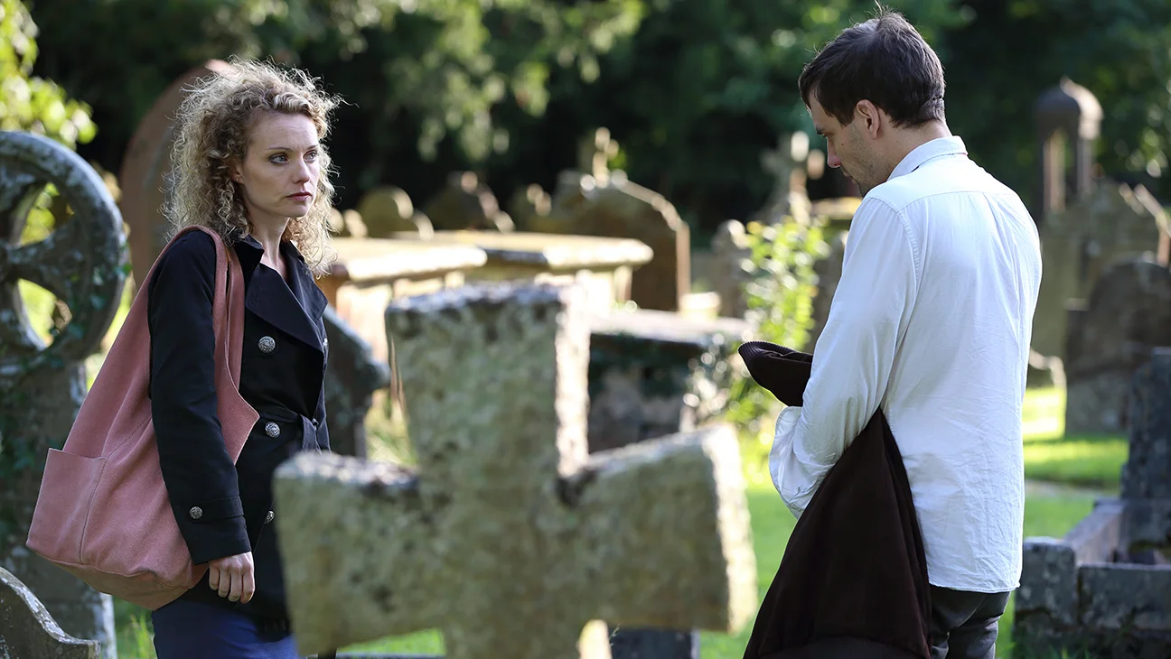 Lisa Brenner and Nick Blood in Say My Name.