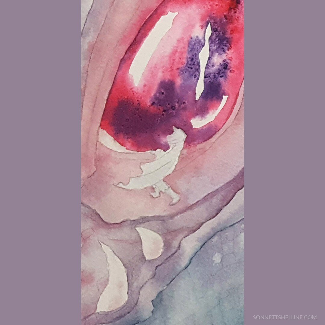 Work in progress for the dragon themed bookmark for Fantasy Fiction Fanatics! Salt textures and gradients!
.
.
.
#wip, #painting, #watercolor, #fantasyart, #illustration