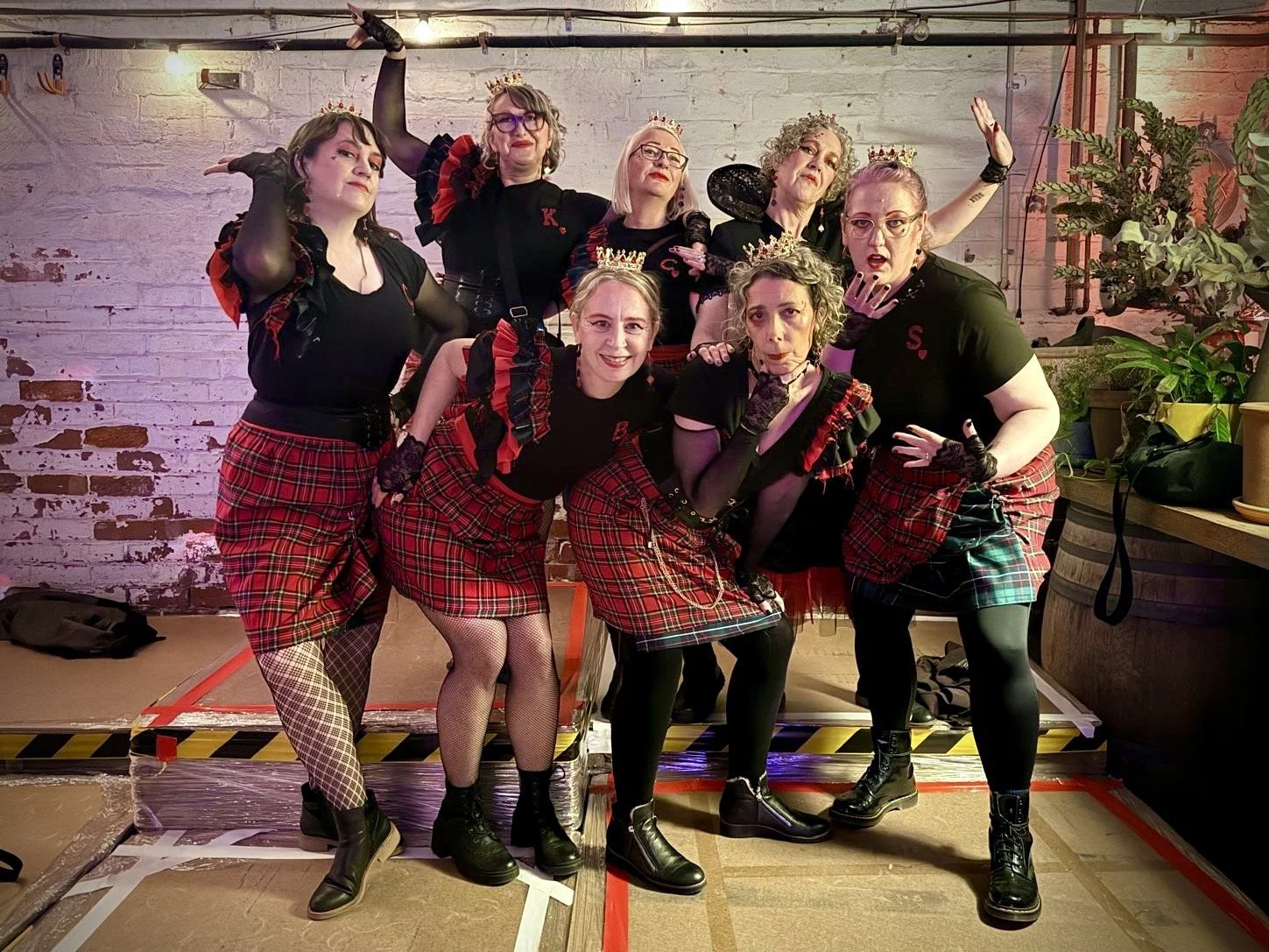   Costumes (skirts, t-shirts, queen bolero and removable skirt) for Hot Moves No Pressure dance-off, 2026.  