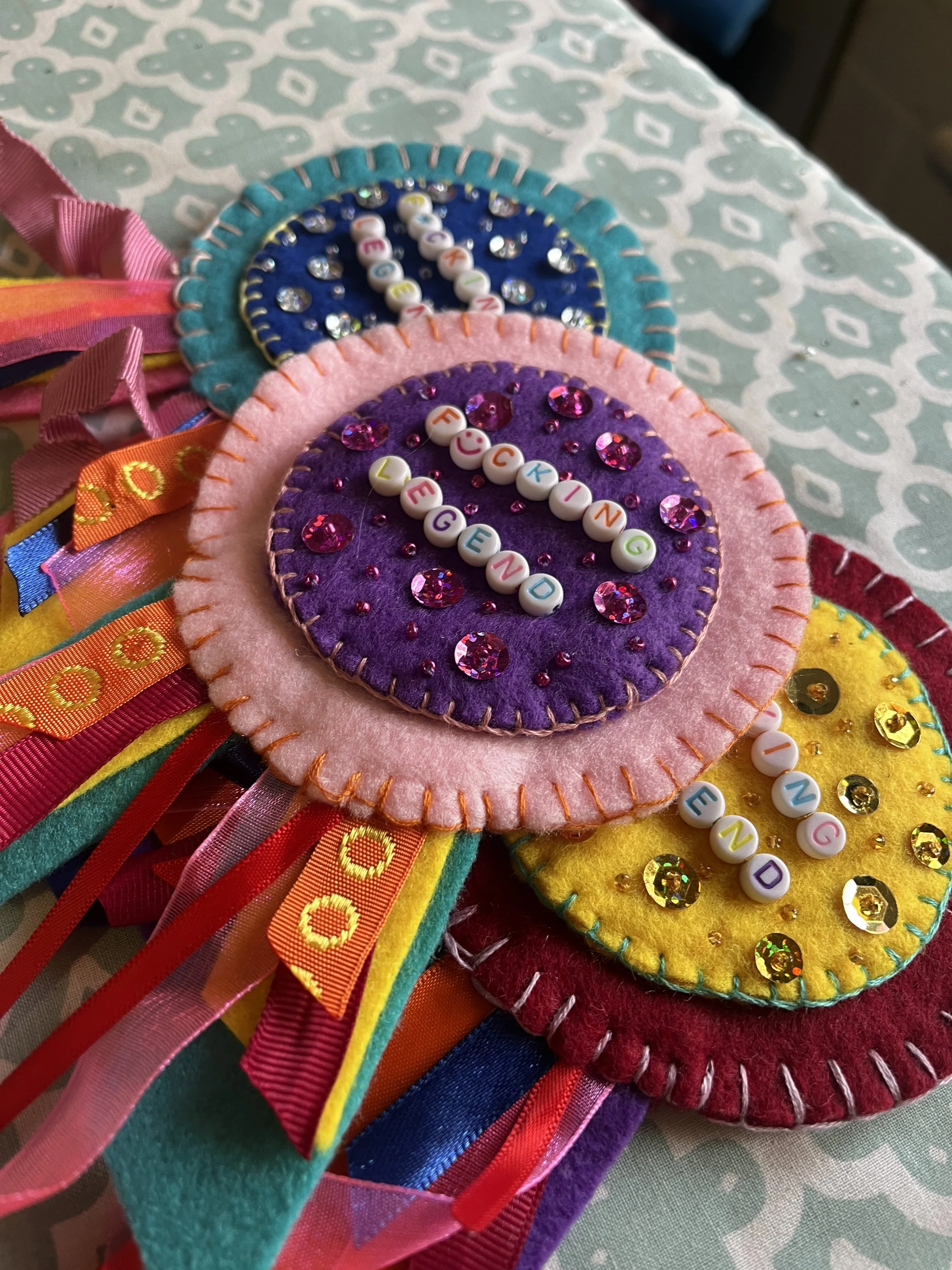  Prize ribbons.  