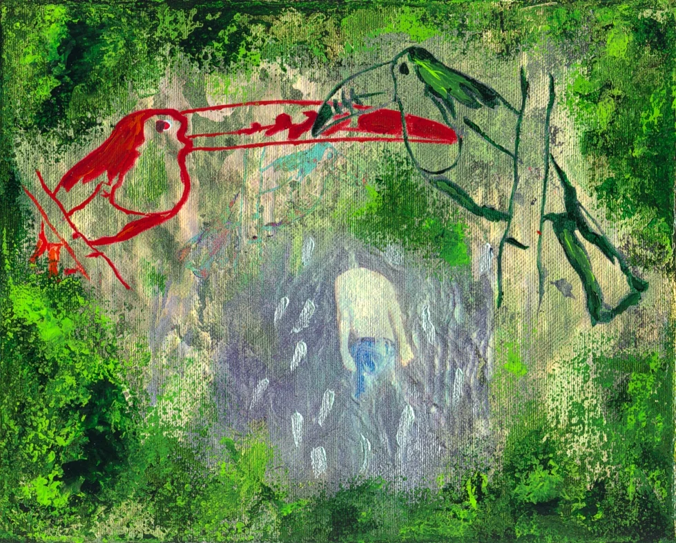 El Caguán, 2006, digital print and acrylic on canvas, 20 x 25 cm