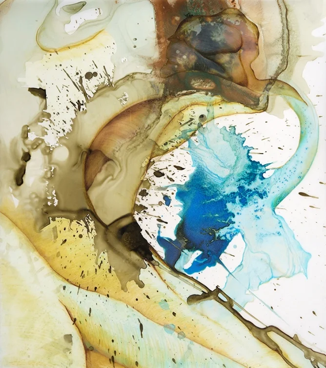 CORYBAS: ink and color pencil on vellum 19"x17" 2012