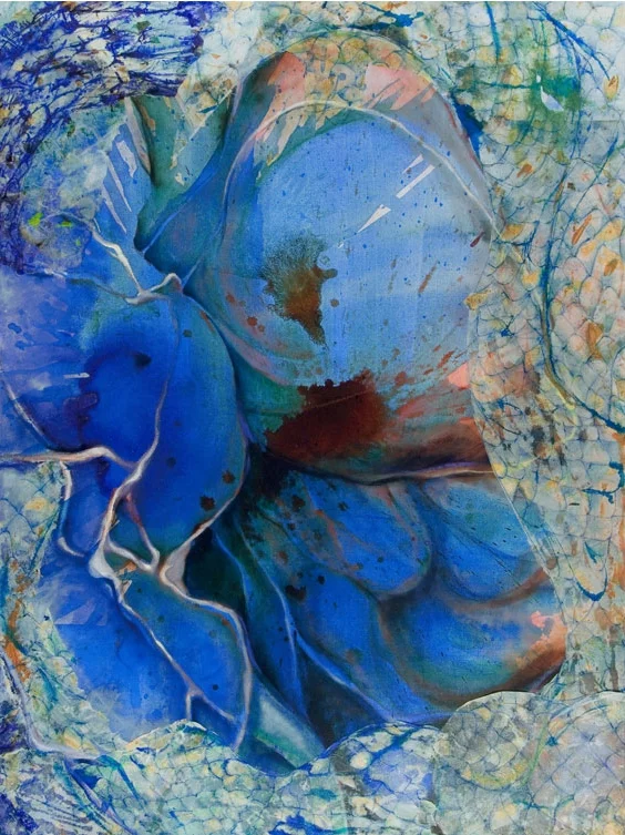 Python Creation (after the flood): mixed media 48” x 36" 2008