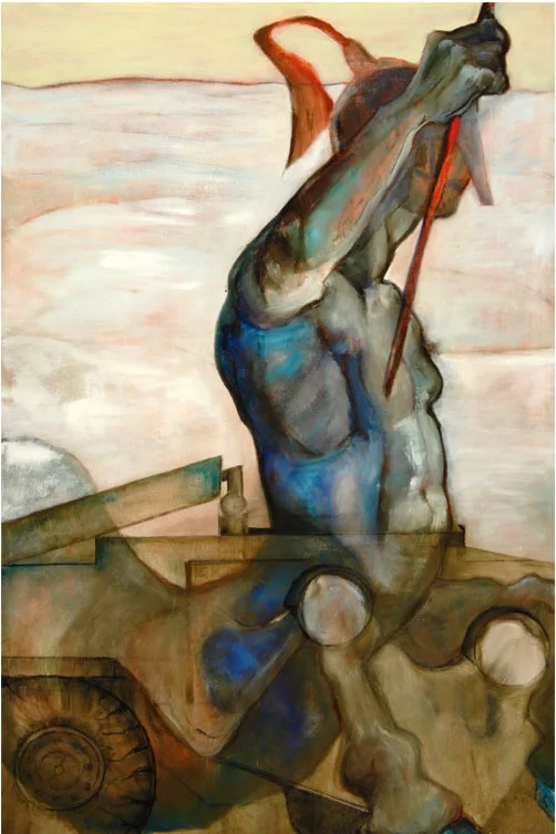 DESERT CENTAUR: mixed media 36" x 24" 2008