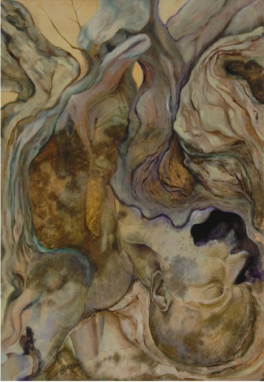 DROWNING CAENEUS: mixed media 32” x 22” 2008