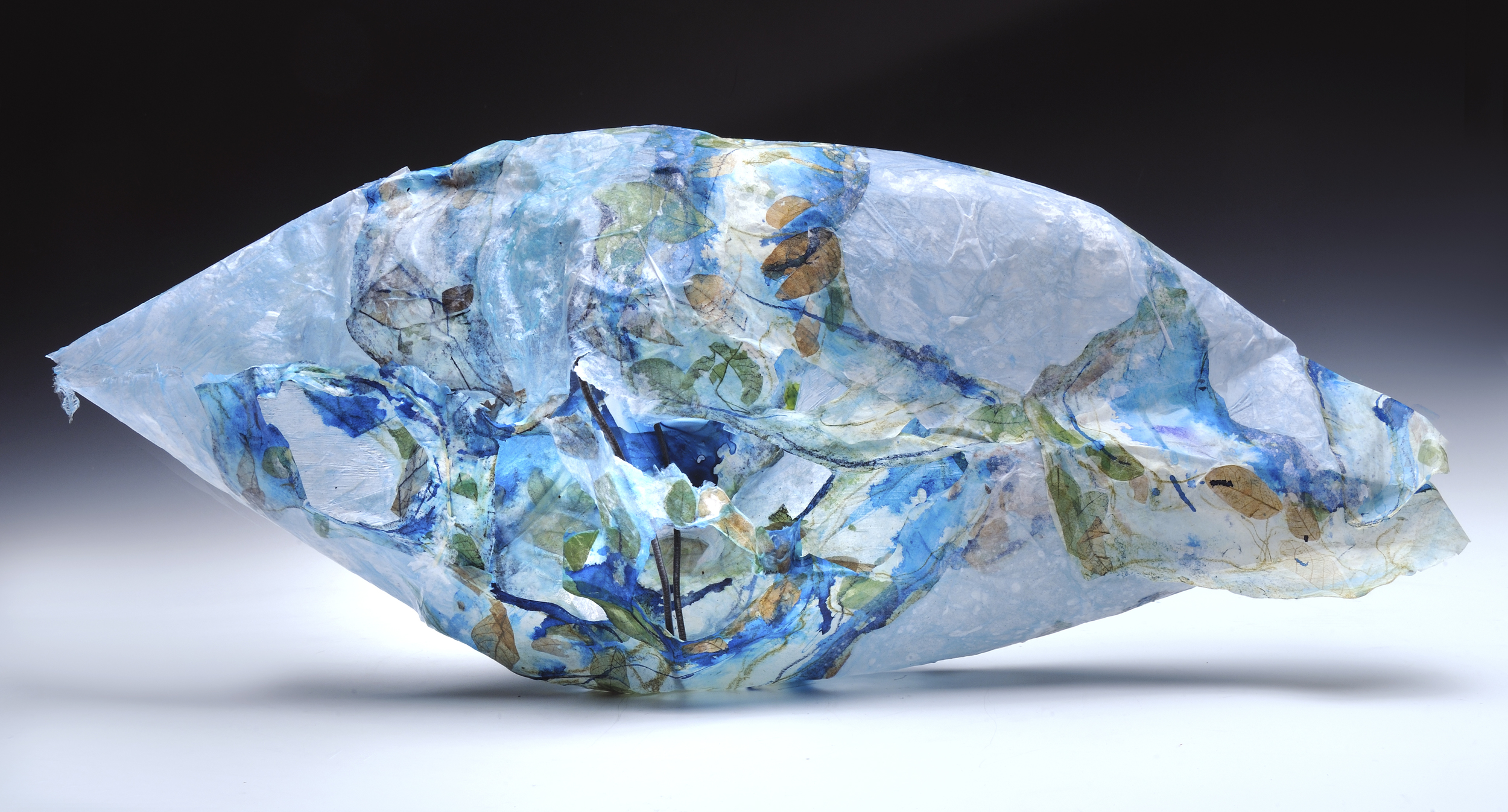 SEED POD: mixed media 23"x 9" x 5"h